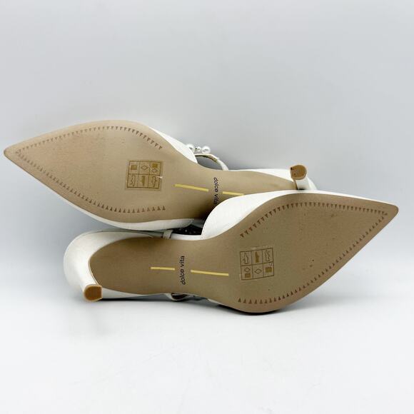 Dolce Vita Womens Kanika High Heel Pump US 7.5 M White Pointed Toe NIB - Picture 11 of 12